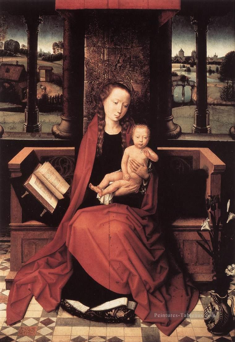 Vierge à l’Enfant Trônant 1480 hollandais Hans Memling Peintures à l'huile